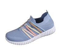 Scarpe da ginnastica da donna, con lacci, scarpe da ginnastica comode, leggere, per sport all'aria aperta, con suola morbida, per camminare, per la palestra, per la strada, Blu, 37 EU