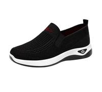 Scarpe da ginnastica da donna, con memory foam, traspiranti, da trekking, antiscivolo, leggere, per attività all'aperto, fitness, jogging, suola morbida, Nero , 36 EU