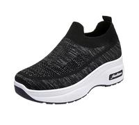 Scarpe da ginnastica da donna con plateau, basse, in rete, vestibilità larga, per camminata, corsa, con supporto per l'arco plantare, scarpe da ginnastica da donna, casual, tennis, sport, allenamento