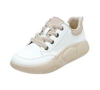 Scarpe da ginnastica da donna, con plateau, casual, con lacci | Scarpe da ginnastica da donna alla moda con plateau grosso con chiusura con lacci per un comodo abbigliamento casual
