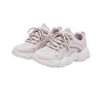 Scarpe da ginnastica da donna con plateau grosso, stringate, in rete, leggere, casual, per camminare, streetwear e moda quotidiana, Viola, 37 EU