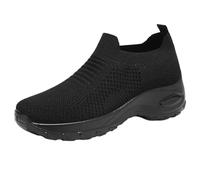 Scarpe da ginnastica da donna con supporto per arco plantare, estive, 2026, scarpe da corsa larghe da donna, casual, con plateau, leggere, traspiranti, Nero , 37 EU