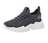 Scarpe da ginnastica da donna, con supporto per arco spesso, ortopediche, con lacci, antiscivolo, in rete, traspiranti, leggere, comode, sportive, da tennis, casual, per attività all'aperto, Grigio