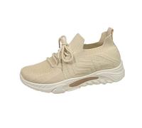 Scarpe da ginnastica da donna con zeppa e plateau, con supporto per arco plantare, in memory foam, antiscivolo, in rete traspirante, per atletica, corsa, camminata, comode, ortopediche, scarpe da