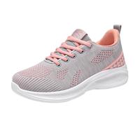 Scarpe da ginnastica da donna da corsa leggere da ginnastica traspiranti e sportive, casual, comode da donna, in rete, slip on shoes, fitness, corsa, jogging, camminare, arancione, 36 EU