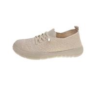 Scarpe da ginnastica da donna, da donna, comode, chic, in tessuto, con fiocco, comodi, leggeri, traspiranti, antiscivolo, per estate, primavera, città, ufficio, camminata, beige, 41 EU