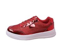 Scarpe da ginnastica da donna dorate, con plateau, glitterate, luccicanti, eleganti, antiscivolo, suola spessa, ortopediche, leggere, traspiranti, con paillettes lucide, per strada, matrimoni, feste
