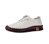 Scarpe da ginnastica da donna, eleganti, in tinta unita, per il tempo libero, con lacci, suola piatta, scarpe da corsa, alla moda, comode da camminare, per attività all'aperto, fitness, jogging