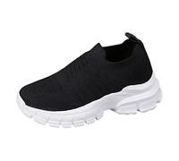 Scarpe da ginnastica da donna estive con piattaforma, eleganti, casual, antiscivolo, per attività all'aperto, comode, potenti, Nero , 41 EU