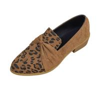 Scarpe Da Ginnastica Da Donna Grandi Dimensioni Testa A Punta Tacco Basso Scarpe Piccole Femminile Spessa Con Uno Sgabello Arco Moda Le Fu Scarpe, marrone, 38 EU