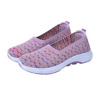 Scarpe da ginnastica da donna in rete arcobaleno traspirante scarpe ortopediche da passeggio antiscivolo morbide e flessibili scarpe da ginnastica adolescenti estive leggere casual con cuscino d'aria