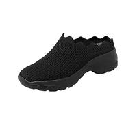 Scarpe da ginnastica da donna, in rete, chiuse, sportive, traspiranti, con supporto per l'arch per l'arch aperto, casual, leggere, leggere, sportive estive, Nero , 42 EU