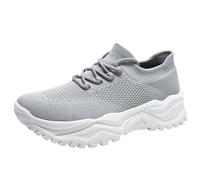 Scarpe da ginnastica da donna in rete, con piattaforma elasticizzata, suola morbida, casual, traspiranti, antiscivolo, stabilità, scarpe da ginnastica da esterno, in memory foam, comode scarpe da