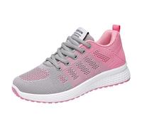 Scarpe da ginnastica da donna in rete traspirante, scarpe da corsa atletiche con lacci, con supporto per arco plantare, antiscivolo, in memory foam, morbide e spesse, scarpe ortopediche leggere da