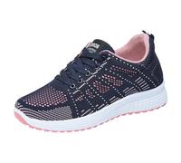 Scarpe da ginnastica da donna in rete traspirante, scarpe da corsa atletiche con lacci, con supporto per arco plantare, antiscivolo, in memory foam, morbide e spesse, scarpe ortopediche leggere da