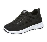 Scarpe da ginnastica da donna in rete traspirante, scarpe da corsa atletiche con lacci, con supporto per arco plantare, antiscivolo, in memory foam, morbide e spesse, scarpe ortopediche leggere da