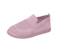 Scarpe da ginnastica da donna in tela a rete traspirante con cuscino d'aria larghe scarpe da corsa antiscivolo flessibili scarpe estive leggere morbide calzature da esterno, rosa, 39.5 EU