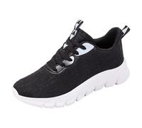 Scarpe da ginnastica da donna, leggere, alla moda, per il tempo libero, per la corsa su strada, traspiranti, per il fitness, il jogging, il comfort, Nero , 42 EU