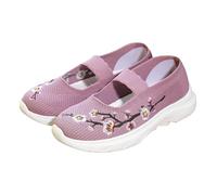 Scarpe da ginnastica da donna, leggere, con punta chiusa, estive, casual, suola morbida, traspirante, scarpe da ginnastica con supporto per arco plantare, scarpe da ginnastica in rete, Viola, 37 EU