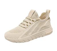 Scarpe da ginnastica da donna, leggere, con punta chiusa, estive, casual, suola morbida, traspirante, scarpe da ginnastica con supporto per arco plantare, scarpe da ginnastica in rete, Beige, 38 EU