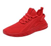 Scarpe da ginnastica da donna, leggere, con punta chiusa, estive, casual, suola morbida, traspirante, scarpe da ginnastica con supporto per arco plantare, scarpe da ginnastica in rete, Rosso, 38 EU
