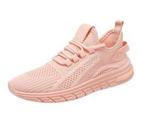Scarpe da ginnastica da donna, leggere, con punta chiusa, estive, casual, suola morbida, traspirante, scarpe da ginnastica con supporto per arco plantare, scarpe da ginnastica in rete, rosa, 39 EU