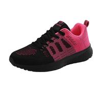 Scarpe da ginnastica da donna, leggere e comode, in rete traspirante, da trekking, da jogging, con memory foam, plateau largo, suola morbida, per il tempo libero, rosa., 39 EU