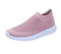 Scarpe da ginnastica da donna leggere senza lacci, con supporto per arco plantare, in rete traspirante, scarpe casual antiscivolo in memory foam, scarpe da corsa slip-on con cuscino grosso, scarpe
