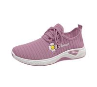 Scarpe da ginnastica da donna, leggere, traspiranti e sportive, comode, da donna, chic, casual, in rete, slip on shoes, jogging, fitness, palestra all'aperto, viola, 40 EU