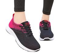 Scarpe da ginnastica da donna morbide, in tessuto a rete, traspiranti, comode, morbide, con supporto per l'arco plantare, scarpe da jogging leggere, scarpe da ginnastica basse per il tempo libero e il