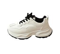 Scarpe da ginnastica da donna, per aumentare l'altezza, scarpe da corsa, scarpe da ginnastica bianche, traspiranti, leggere, tinta unita, antiscivolo, ammortizzanti, taglie 36-41, Nero , 40 EU