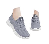 Scarpe da ginnastica da donna per camminata del dolore, in rete, traspiranti, estive, con lacci, leggere, antiscivolo, casual, vestibilità larga, scarpe da tennis con memory foam, resistenti calzature