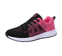 Scarpe da ginnastica da donna per corsa su strada, leggere, traspiranti, in rete, antiscivolo, con zeppa piatta, scarpe sportive con suola spessa e morbida ortopedica, allenamento casual, palestra