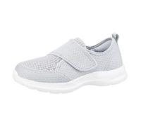 Scarpe da ginnastica da donna per diabetici, extra larghe, ortopediche, slip-on, comode e traspiranti, in rete morbida, per il tempo libero, antiscivolo, leggere, per passeggiate, Grigio 3, 37 EU