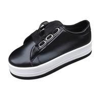 Scarpe da ginnastica da donna, per fitness, sport, con cuscino d'aria, traspiranti, con lacci, per l'estate, per camminare, per il tempo libero, O nero., 42 EU