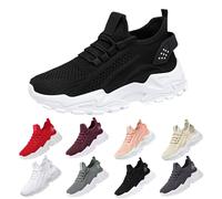 Scarpe da ginnastica da donna, scarpe da corsa con tessuto a mosca con cuscinetto ad aria cava e supporto per arco plantare, leggere, traspiranti, antiscivolo, con cuscino sportivo, per palestra