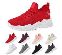 Scarpe da ginnastica da donna, scarpe da corsa con tessuto a mosca con cuscinetto ad aria cava e supporto per arco plantare, leggere, traspiranti, antiscivolo, con cuscino sportivo, per palestra