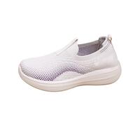 Scarpe da ginnastica da donna senza lacci, in maglia, traspiranti, casual, leggere, per camminare, comode per tutti i giorni, con sottili dettagli a onde, B, 37 EU