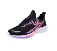 Scarpe da ginnastica da donna, taglia 7, tinta unita, in rete, traspiranti, con punta arrotondata, scarpe da acqua piatte, Viola, 5.5 UK 3X-Narrow