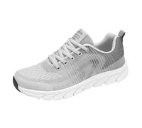 Scarpe da ginnastica da donna, traspiranti, leggere, in rete, con suola morbida, con plateau e scarpe da corsa, ammortizzate, da jogging, antiscivolo, casual, per attività all'aria aperta, grigio., 38