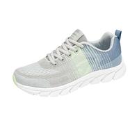 Scarpe da ginnastica da donna, traspiranti, leggere, in rete, con suola morbida, con plateau e scarpe da corsa, ammortizzate, da jogging, antiscivolo, casual, per attività all'aria aperta, verde, 39