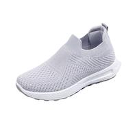 Scarpe da ginnastica da donna, traspiranti, suola morbida, ortopediche, scarpe da ginnastica leggere e casual, Grigio, 39.5 EU