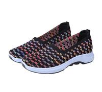 Scarpe da ginnastica da donna, traspiranti, suola morbida, ortopediche, scarpe da ginnastica leggere e casual, Nero , 38 EU