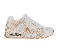 Scarpe da ginnastica da donna uno metallic love dal design iconico Skechers Blanc 39