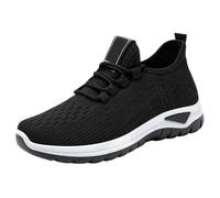 Scarpe da ginnastica da passeggio da donna in rete con cuscino d'aria anti-odore scarpe da passeggio antiscivolo morbide traspiranti da donna estive leggere casual in memory foam calzature, Nero , 39