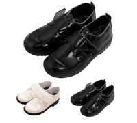 Scarpe da ginnastica da ragazzo con lacci in pelle, stile classico, alla moda, per matrimoni, feste, comunioni, scarpe eleganti per la prima estate e l'autunno, Nero, 27 EU