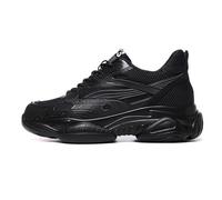 Scarpe da ginnastica da uomo 10 cm/8 cm/6 cm con suole interne nascoste scarpe con zeppa a tacco invisibile Height Increasing Shoes leggere antiscivolo scarpe da ginnastica, C Nero 8 cm, 40 EU