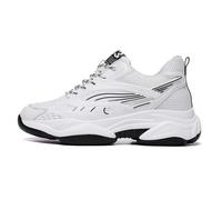 Scarpe da ginnastica da uomo 10 cm/8 cm/6 cm con suole interne nascoste scarpe con zeppa a tacco invisibile Height Increasing Shoes leggere antiscivolo scarpe da ginnastica, C bianco 8 cm, 43 EU