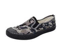 Scarpe da ginnastica da uomo a piedi nudi, scarpe da ginnastica da uomo in tela mimetica antiscivolo scarpe da lavoro traspiranti leggere per il tempo libero scarpe da lavoro scarpe da lavoro, Grigio
