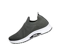 Scarpe da ginnastica da uomo antiscivolo in rete traspirante, leggere, sportive, comode, antiscivolo, casual, mocassini sportivi quotidiani, Grigio, 37.5 EU